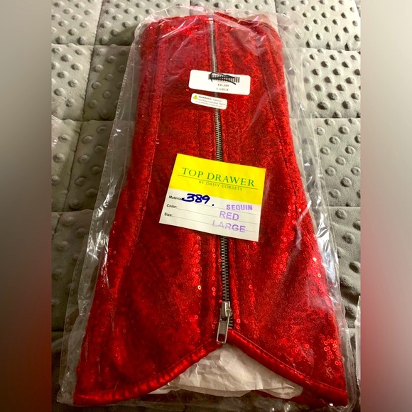 Daisy corsets womens Top Drawer 4 Pc Sequin Devil Corset Costume - Picture 13 of 16